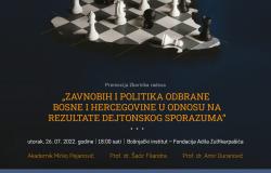 Promocija naučno-istraživačkog zbornika radova „ZAVNOBiH i politika odbrane Bosne i Hercegovine u odnosu na rezultate Dejtonskog sporazuma“