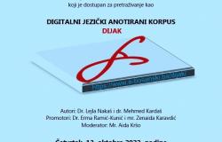 Promocija korpusa starih bosanskih tekstova | DIGITALNI JEZIČKI ANOTIRANI KORPUS (DIJAK)