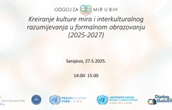 Odgoj za mir u BiH – Webinar povodom početka Projekta “Kreiranje kulture mira i interkulturalnog razumijevanja u formalnom obrazovanju” (2025–2027)