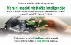 Poziv na tribinu i razgovor o temi: “Moralni aspekti vještačke inteligencije”