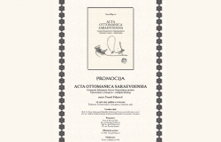 promociju monografije Acta Ottomanica Saraevoensia (osmanski dokumenti Arhiva Orijentalnog instituta Univerziteta u Sarajevu – studijski katalog), autora Nenada Filipovića