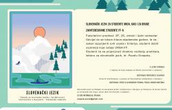 Obavijest o mogućnostima učenja slovenačkog jezika u okviru Lektorata za slovenački jezik u akademskoj 2025/2026.
