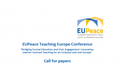 EUPeace | Poziv za dostavljanje radova  - EUPeace Teaching Europe Conference