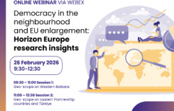 POLICY ANSWERS Webinar: „Democracy in the Neighbourhood and EU Enlargement: Horizon Europe Research Insights”