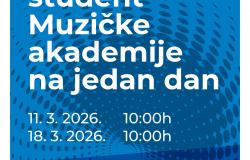 Muzička akademija Univerziteta u Sarajevu sa zadovoljstvom najavljuje projekt “Budi student Muzičke akademije na jedan dan”