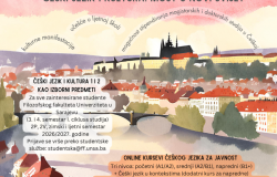 Javni poziv za upis na besplatne kurseve češkog jezika i kulture u studijskoj 2026/2027. godini