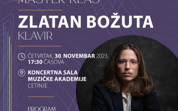 Koncert i majstorska radionica Zlatana Božute na Muzičkoj akademiji Cetinje