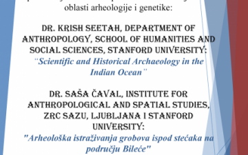 Dva predavanja o transdisciplinarnim istraživanjima iz oblasti arheologije i genetike na Institutu za genetičko inženjerstvo i biotehnologiju UNSA