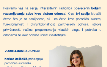 Serijal interaktivnih radionica posvećenih boljem razumijevanju sebe kroz sistem odnosa