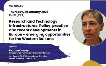 POLICY ANSWERS Webinar:  „Istraživanje i tehnološke infrastrukture: politika, praksa i najnoviji razvoj u Evropi – nove prilike za Zapadni Balkan“