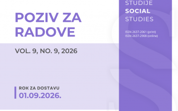 Poziv za dostavu radova: Socijalne studije, 9(9), 2026.