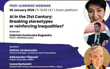 POLICY ANSWERS Webinar: „AI u 21. stoljeću: Razbijanje stereotipa ili jačanje nejednakosti?“
