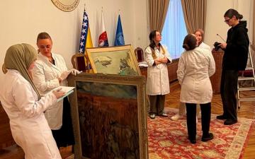 Nastavak aktivnosti: stručna analiza umjetnina iz zbirke Rektorata Univerziteta u Sarajevu kao prvi korak ka restauraciji