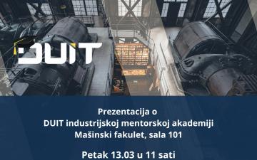 Prezentacija studenta Odsjeka za Industrijsko inžinjerstvo i menadžment Armina Adžovića o Industrijskoj mentorskoj akademiji