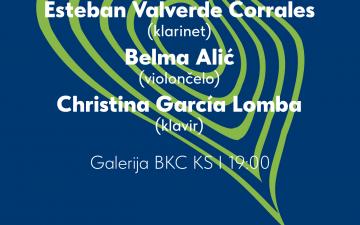 Esteban Valverde Corrales (klarinet), Belma Alić (violončelo) i Christina García Lomba (klavir) na 19. Majskim muzičkim svečanostima