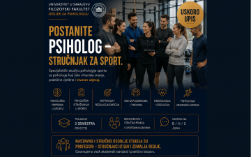 Specijalistički studijski program iz psihologije sporta na Odsjeku za psihologiju Filozofskog fakulteta