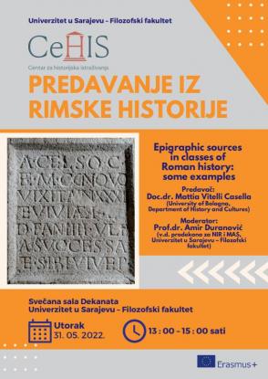 EPIGRAPHIC SOURCES IN CLASSES OF ROMAN HISTORY: SOME EXAMPLES