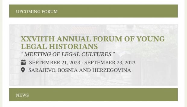 Pravni fakultet Univerziteta u Sarajevu je domaćin XXVII Godišnjeg foruma mladih historičara prava