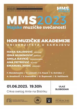 Koncert Hora Muzičke akademije UNSA na programu Majskih muzičkih svečanosti 