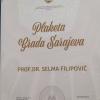 Priznanje “Plaketa Grada Sarajeva” uručeno redovnoj profesorici Veterinarskog fakulteta UNSA Selmi Filipović